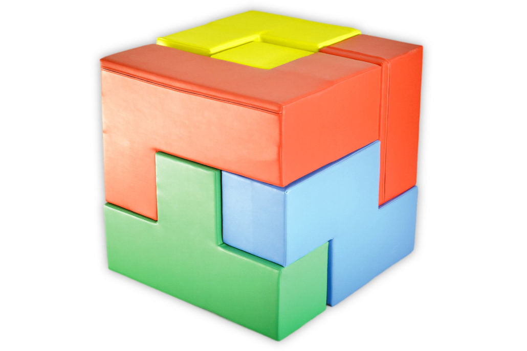 Cubo de rompecabezas 3D, colores de mezcla