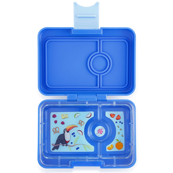 Caja de almuerzo de Yumbox Minisnack, 3 compartimentos - Jodphur Blue (Entrega: Semana 6)