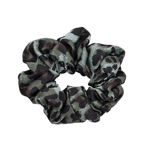 Scrunchie, leopardo gris/verde