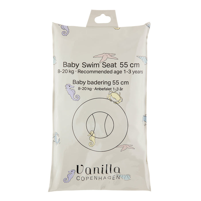 Asiento de natación para bebés - Ocean estampado Oyster Gray