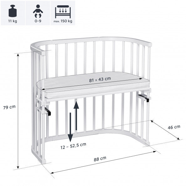 Babybay Original Co -Sleeper Bundside - White