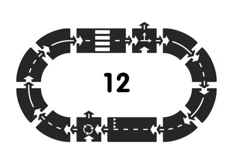 Pista de goma del coche, 24 partes - Ringroad