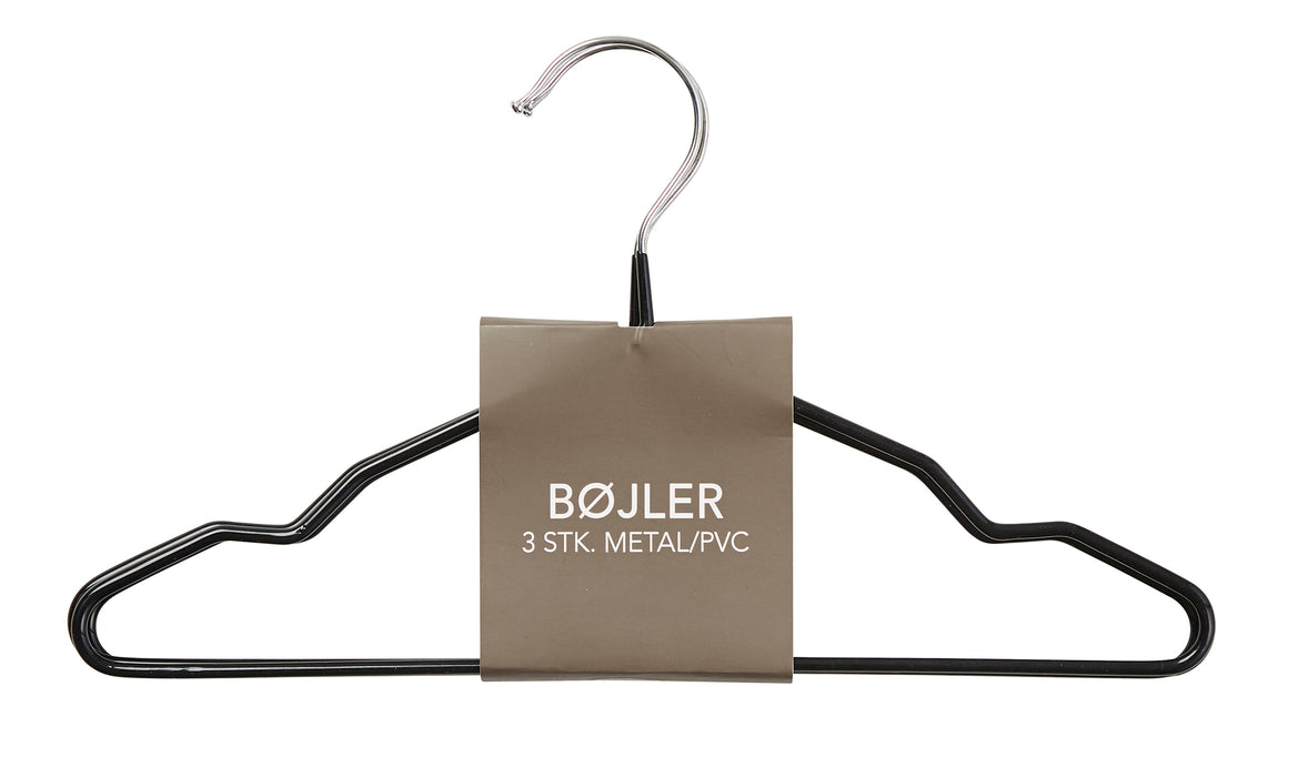 Hangers para niños (3 pcs.) - Negro