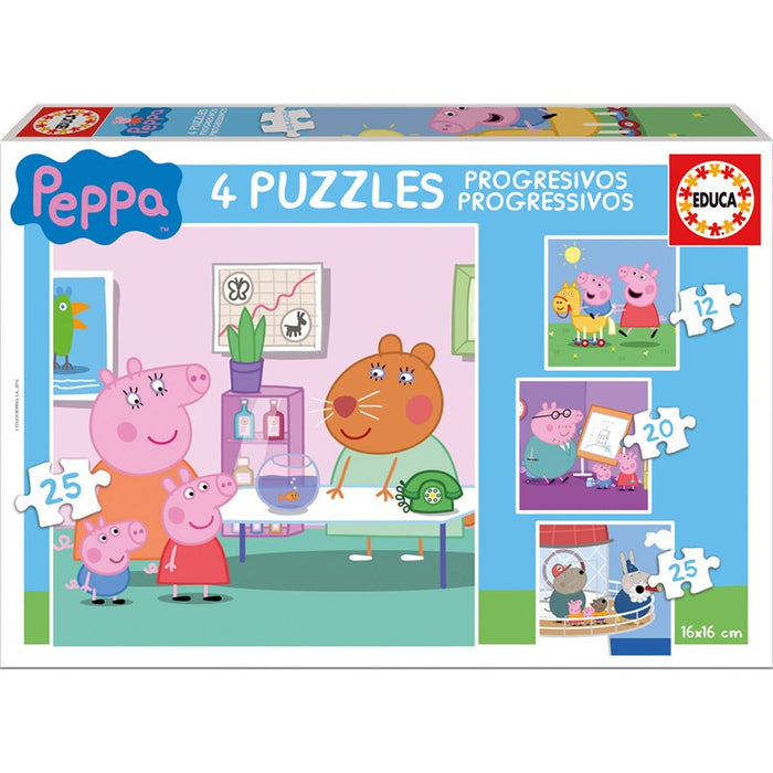 Rompecabezas de cerdo de peppa, 4 pcs.