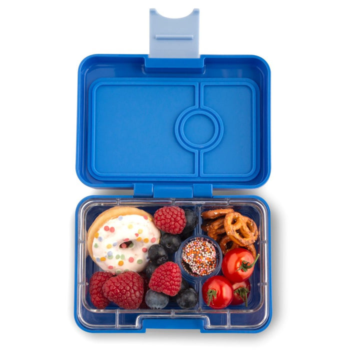 Caja de almuerzo de Yumbox Minisnack, 3 compartimentos - Jodphur Blue (Entrega: Semana 6)