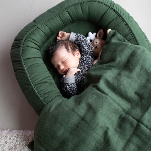 Ropa de cama junior, muselina verde oscuro