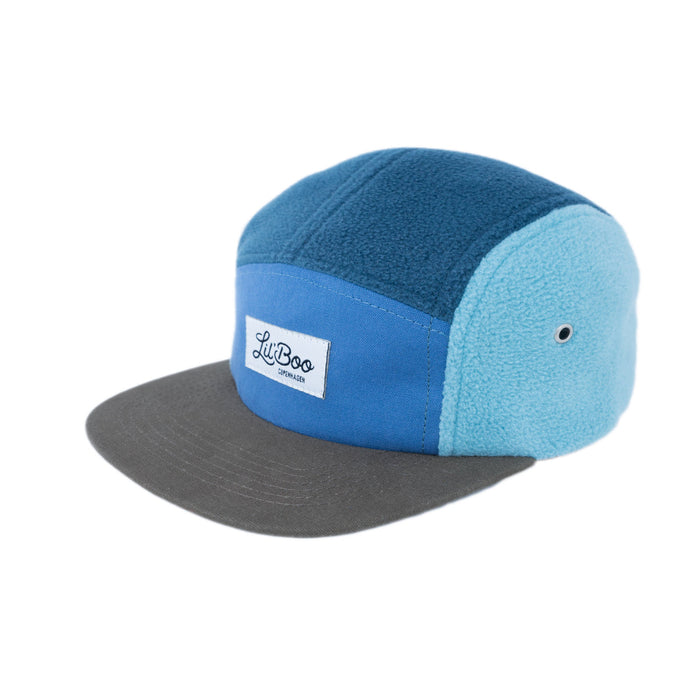 Cap, Block Fleece 5 panel-Azul (tamaño L, 4-7 años)