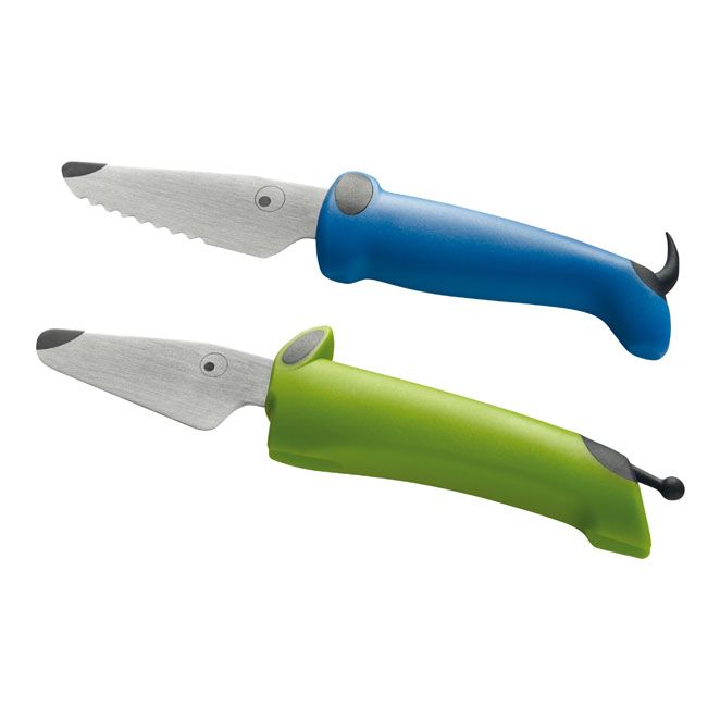 Kinderkitchen Knives, 2 partes, verde/azul