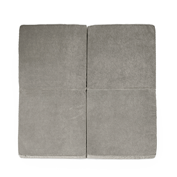 Play Mat Square - Gray, Velvet (120x120x5cm)