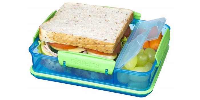 Lunch Box con 3 compartimentos - Azul