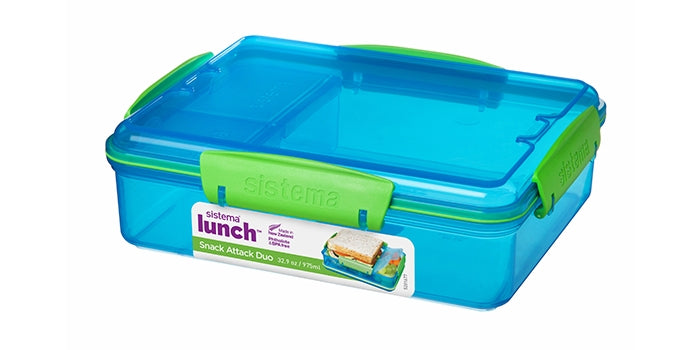 Lunch Box con 3 compartimentos - Azul