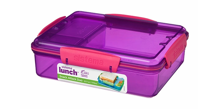 Lunch Box con 3 compartimentos - Purple