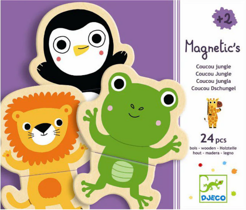 Magsets de madera: animales (24 pcs).