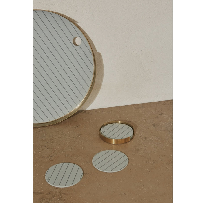 Oka Coaster - Brass y Mint (6 PC)