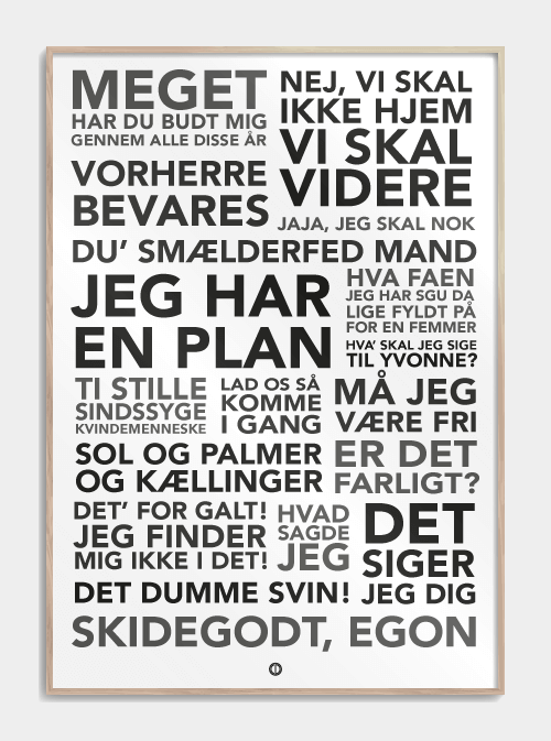 Olsen Banden Quotes Poster, S (29,7x42, A3)