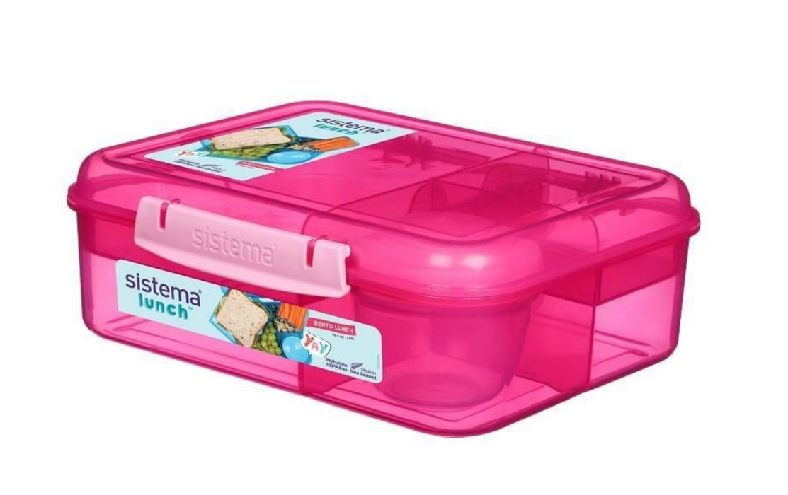 Lunchbox dividida incl. Copa - rosa