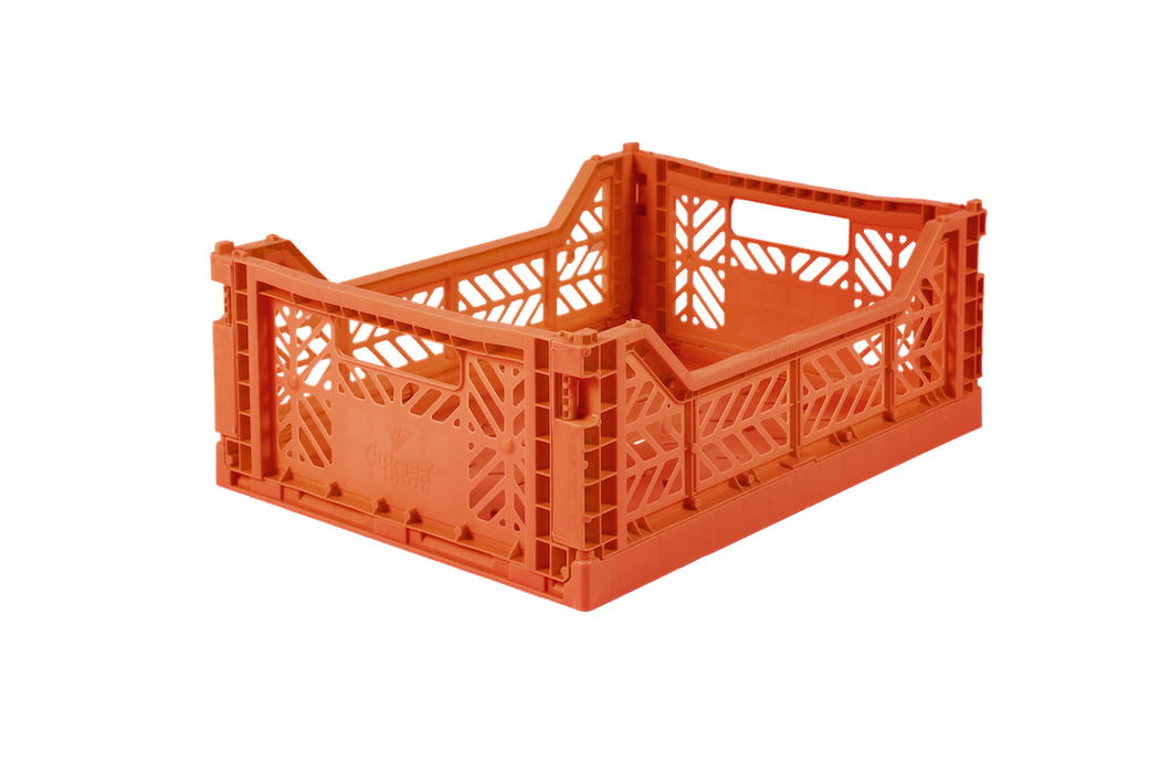 Crate plegable, naranja - Midi