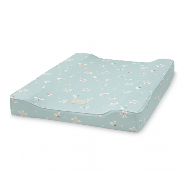 Almohada de rompecabezas, flores de viento azul