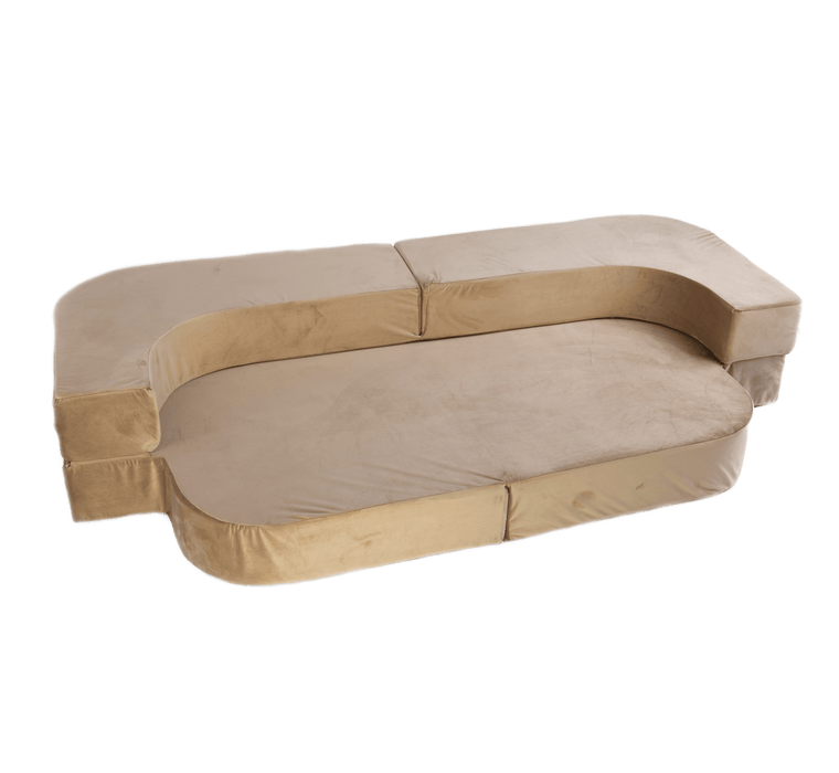 Sofa Bed - Oro, terciopelo (170x125cm)