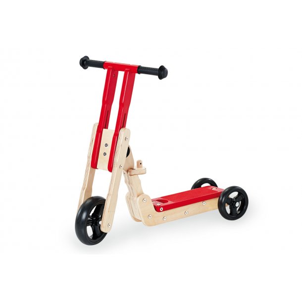 Combi scooter / triciclo, Theo - Natural / Rojo