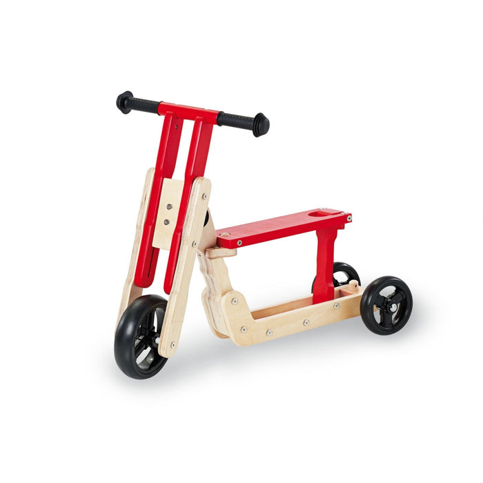 Combi scooter / triciclo, Theo - Natural / Rojo