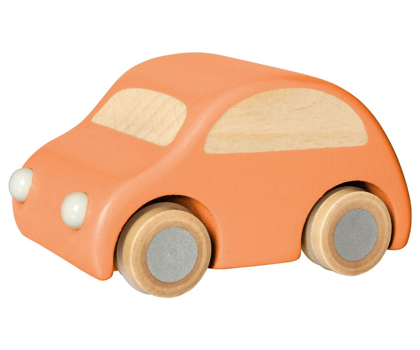 Coche de madera, rosa