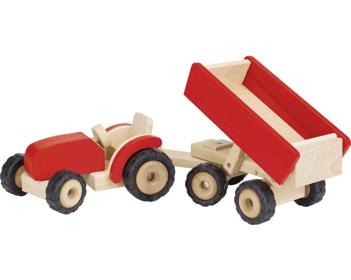 Tractor con trailer - rojo