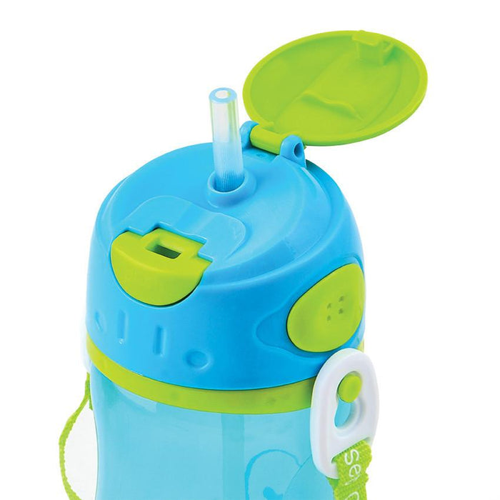 Botella de beber trunki, azul/verde