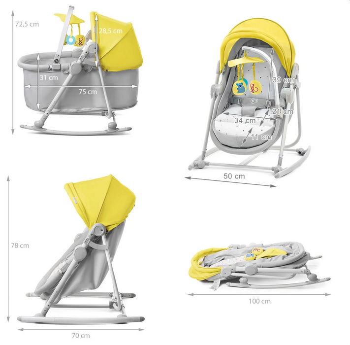 UNIMO UP 5 en 1 Silla reclinable-Amarillo