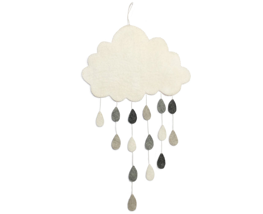 Móvil, nube con gotas, gris