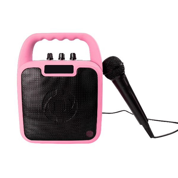 Altavoz y micrófono para niños - rosa